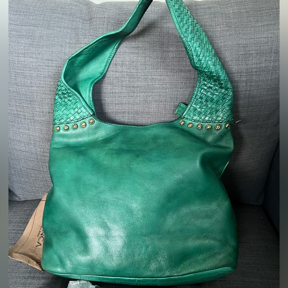 NWT VILENCA HOLLAND HOBO SHOULDER BAG WEAVED LEATHER